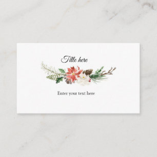 Carte de fermeture florale de Noël d'hiver