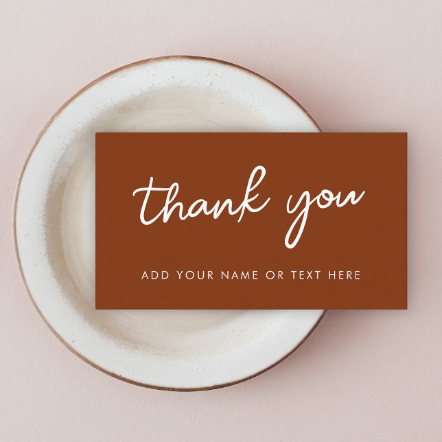 Carte de fermeture Merci | Terre brûlée orange (Créateur téléchargé)