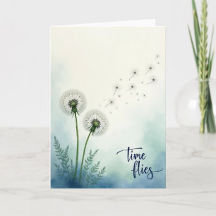 Carte de fête d'anniversaire avec tête de graine d