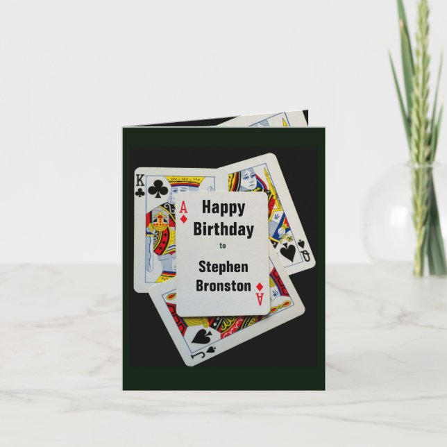 Carte de fête d'anniversaire de Poker (Devant)