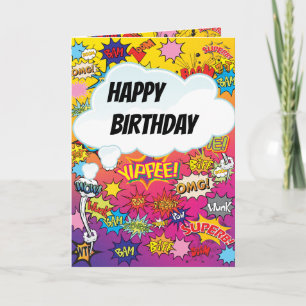 Carte de fête d'anniversaire pour enfants avec mon