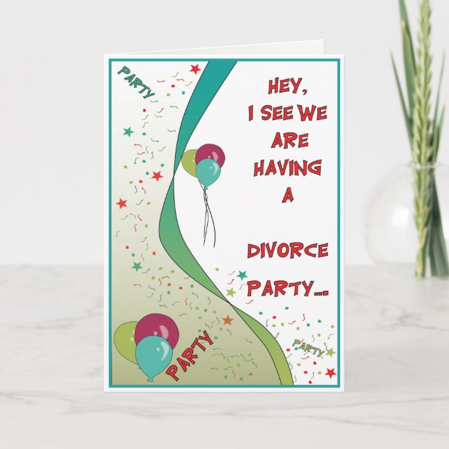 Carte de fête de divorce (Devant)