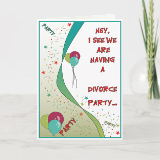 Carte de fête de divorce