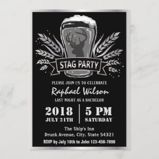 Carte de fête de garçon moderne pour la bière d'or