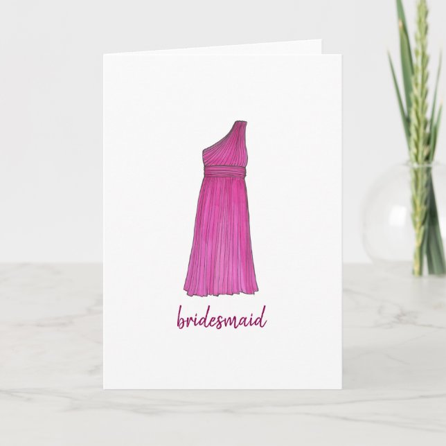 Carte de fête de la Mariage de robe de mariée (Devant)