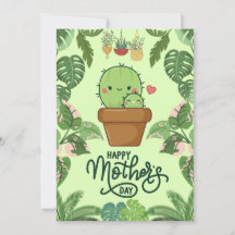Carte de fête de la mère de la mère plante