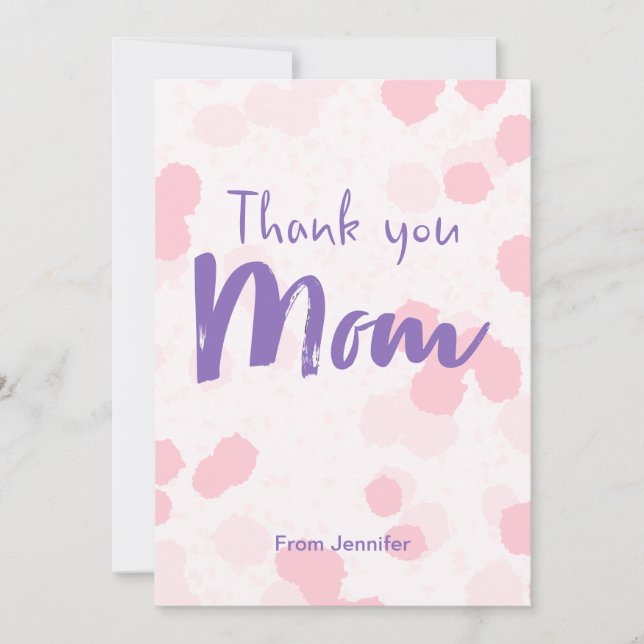 Carte de fête de la mère de maman Merci personnali (Devant)