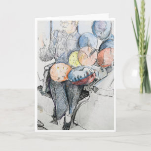 Carte de fête des ballons d'anniversaire