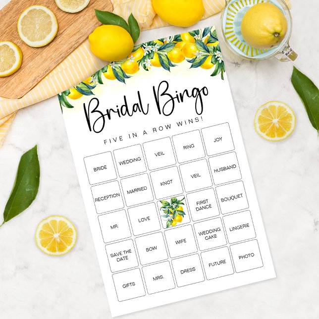Carte de Fête des mariées de jeu Lemon Bingo (Créateur téléchargé)