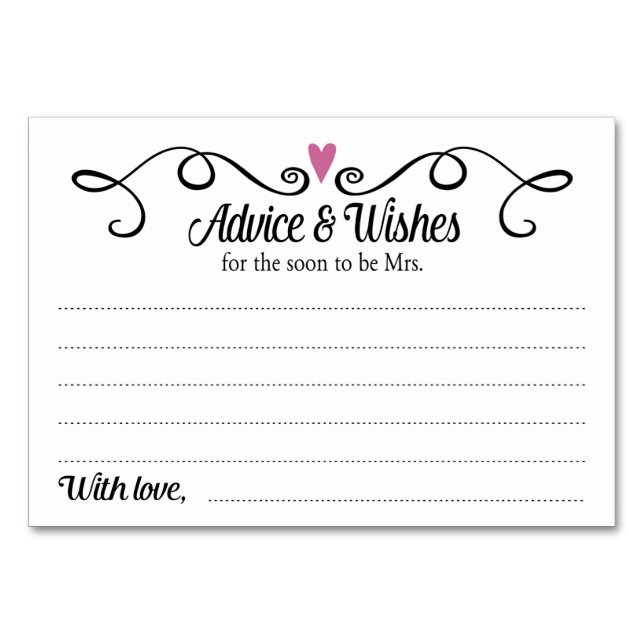Carte de Fête des mariées Deux Coeurs Conseils & V (Devant)