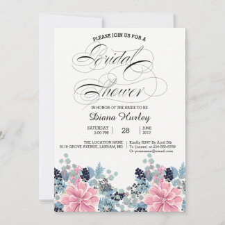 Carte de Fête des mariées florale