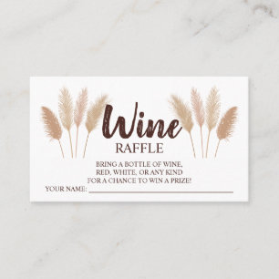 Carte de Fête des mariées Mariage Pampas Wine Raff