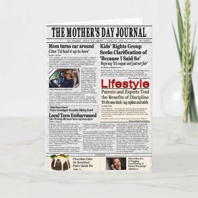 Carte de fête des mères (Devant)