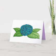 Carte de fête des mères à la fleur d'hortensia ble