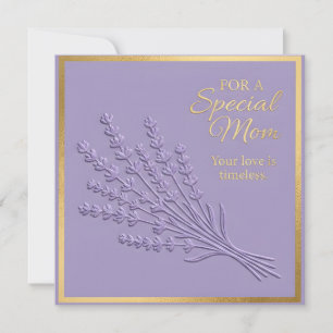 Carte de fête des mères à motif floral embossé