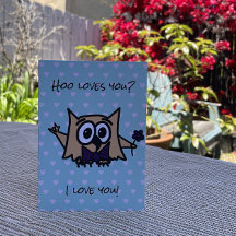 Carte de fête des mères ASL avec Ollie le hibou (r