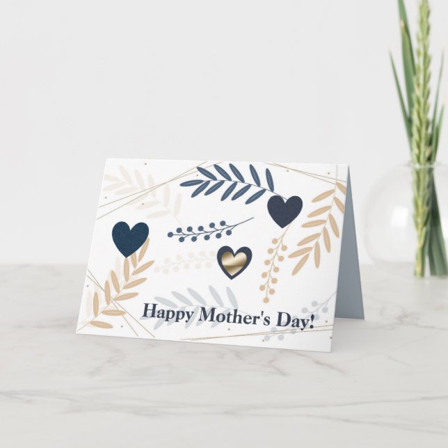 Carte de fête des mères avec coeur (Devant)