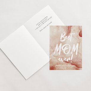 carte de fête des mères avec éclaboussure d'aquare