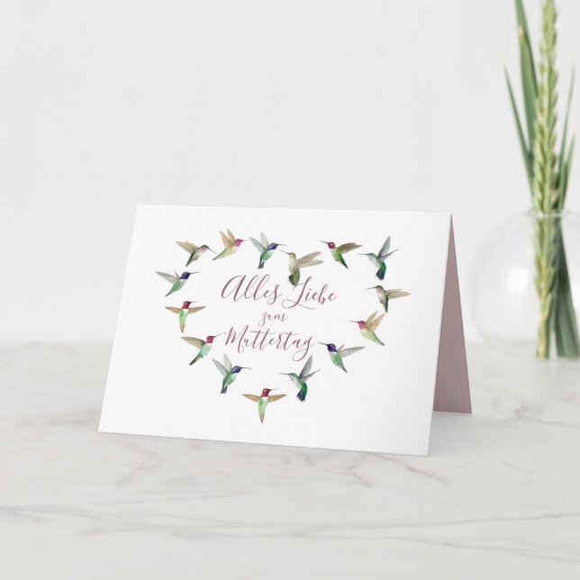 Carte de fête des mères Colibri (Devant)