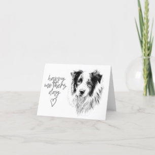 Carte de fête des mères - Collie frontalière