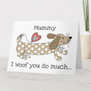 Carte de fête des mères Dachshund pour chien de sa