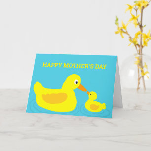 Carte de fête des mères de canard mignonne maman c