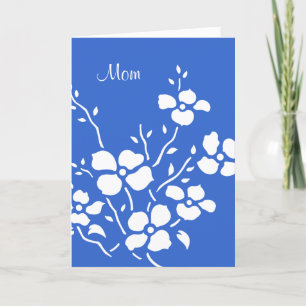 Carte de fête des mères de Dogwood blanc