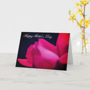 Carte de Fête des Mères de la Fleur Rouge Rosebud