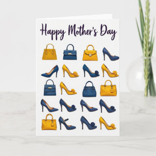 Carte de fête des mères de mode chic