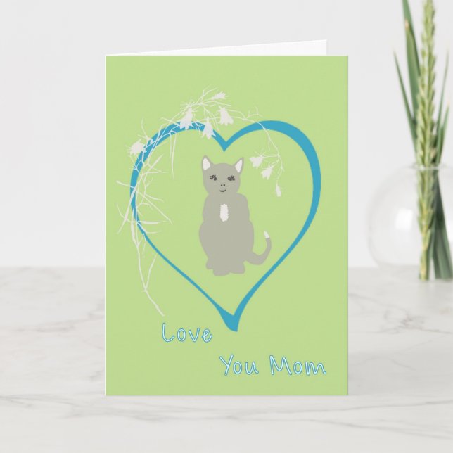 Carte de fête des mères du chat (Devant)