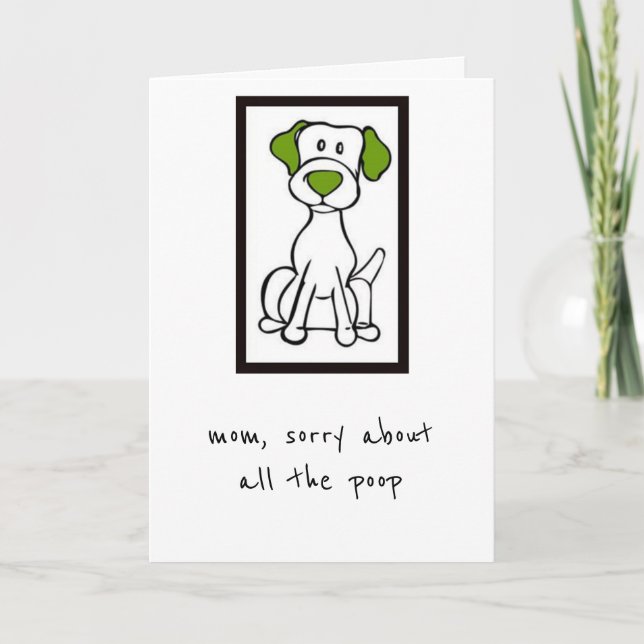 Carte de fête des mères - Du chien - Labrador (Devant)