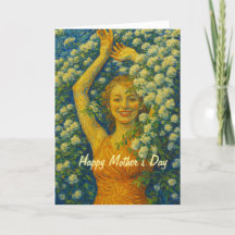 Carte de fête des mères florale