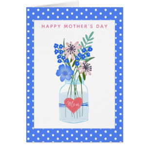 Carte de fête des mères florales