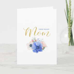 Carte de Fête des Mères Florales Aquarelle