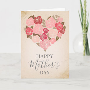 Carte de Fête des Mères Florales Aquarelle