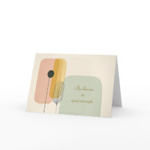 Carte de fête des mères florales minimaliste - She