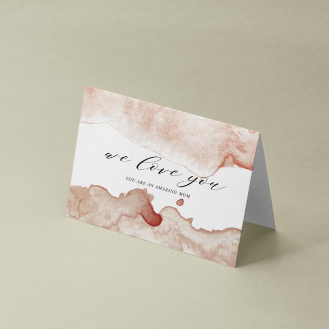 carte de fête des mères joyeuse en lavis d'aquarel (Créateur téléchargé)