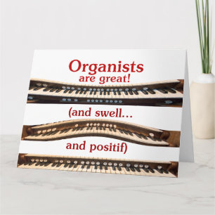 Carte de fête des mères "Les organistes sont génia