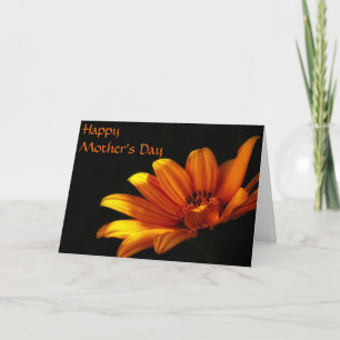 Carte de fête des mères Orange Chrysanthemum