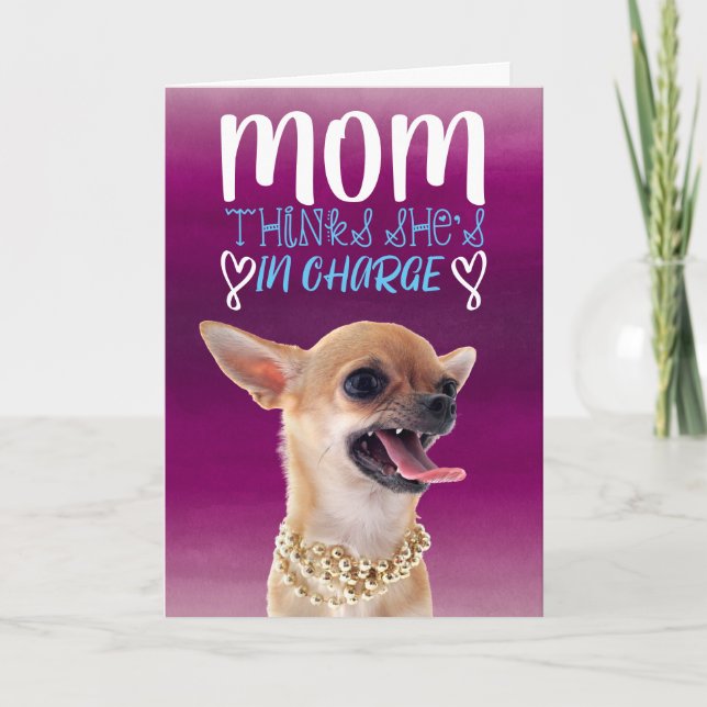 Carte de fête des mères personnalisées pour chien  (Devant)