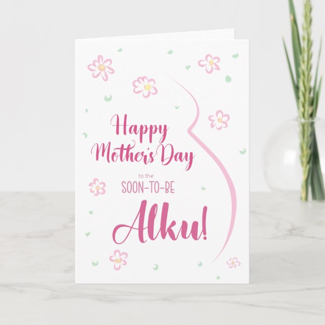 Carte de fête des mères pour Alku enceinte (Devant)