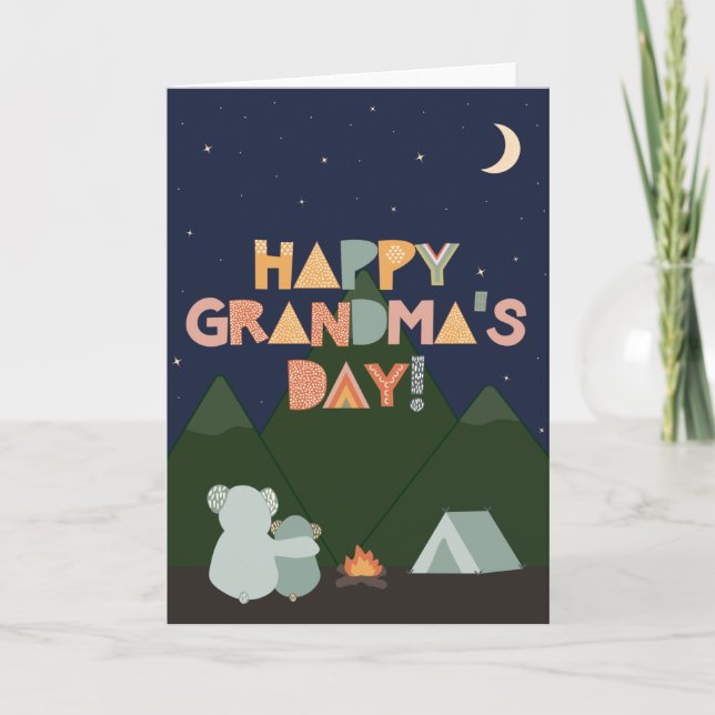 Carte de fête des mères pour grand-mère (Devant)