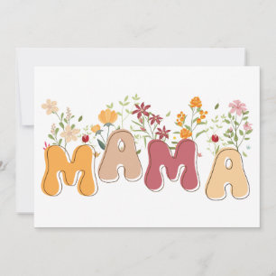 Carte de fête des mères pour maman avec des fleurs