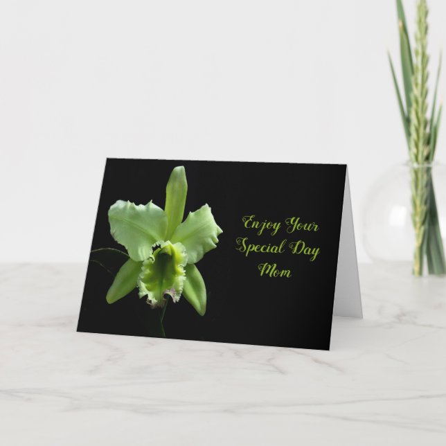 Carte de fête des mères pour maman avec orchidée v (Devant)