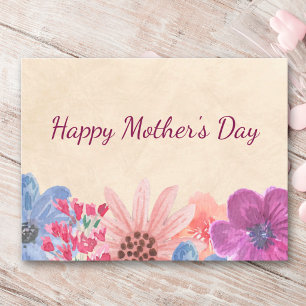 Carte de fête des mères pour maman fleurs