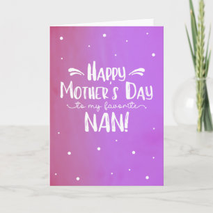 Carte de fête des mères pour Nan