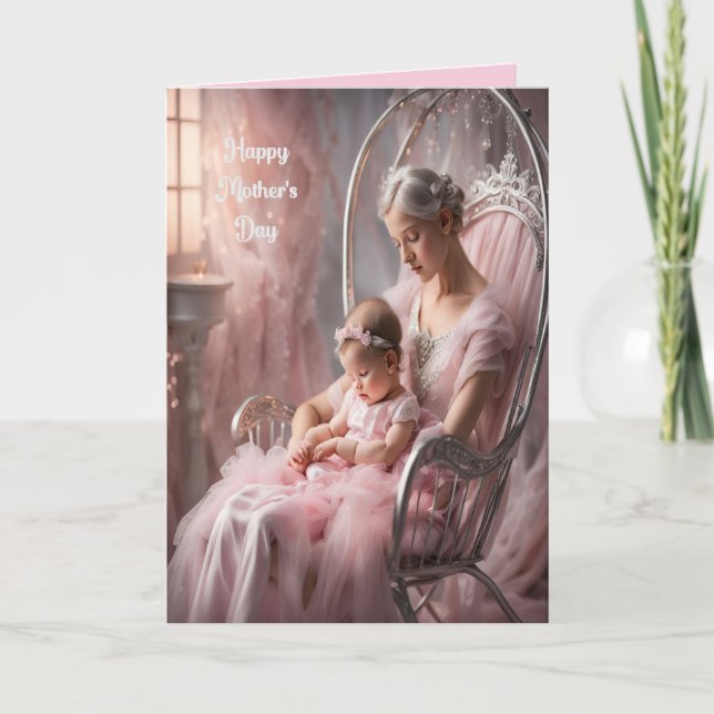 Carte de Fête des Mères Premier Bébé Fille (Devant)