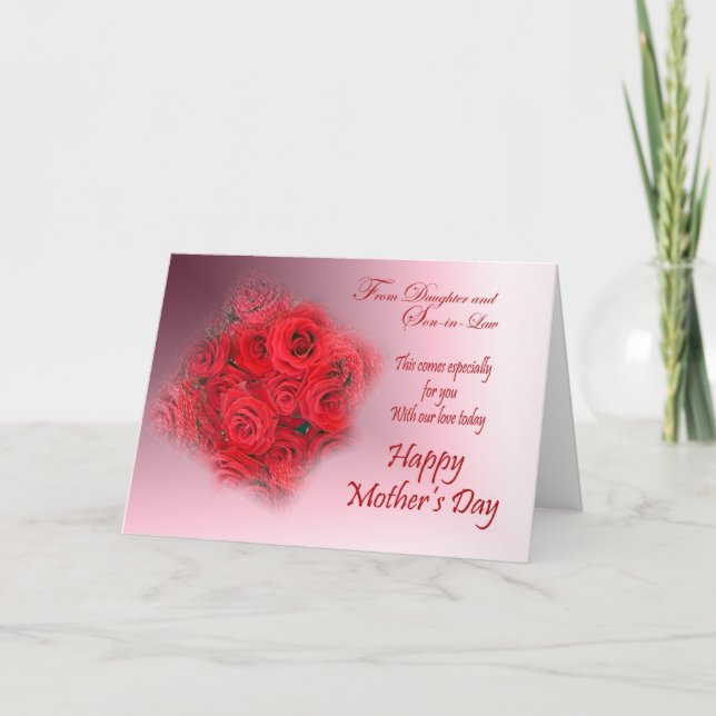 Carte de fête des mères Red Roses (Devant)