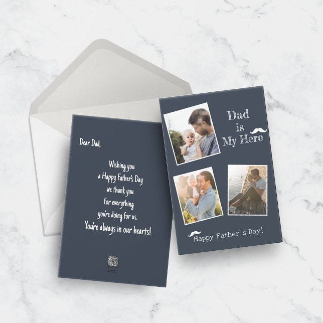 Carte de fête des Pères 3 photos (Créateur téléchargé)