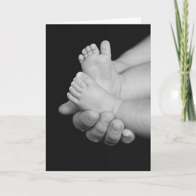 Carte de Fête des pères à la main pour les pieds e (Devant)